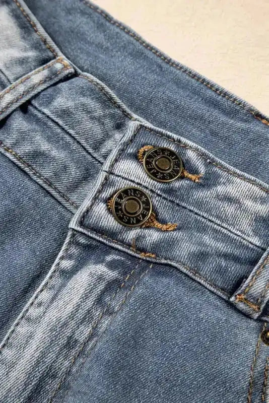 Vintage Ripped Raw Edge Flare Jeans - Fashionfitz