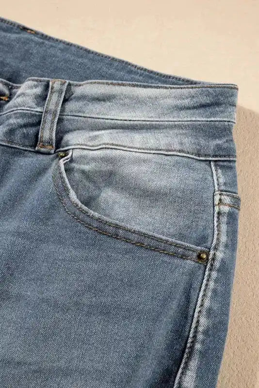 Vintage Ripped Raw Edge Flare Jeans - Fashionfitz