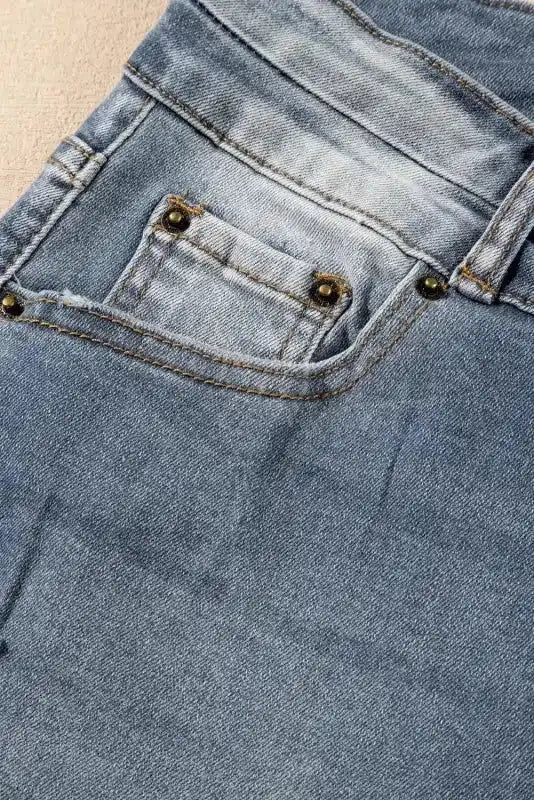 Vintage Ripped Raw Edge Flare Jeans - Fashionfitz