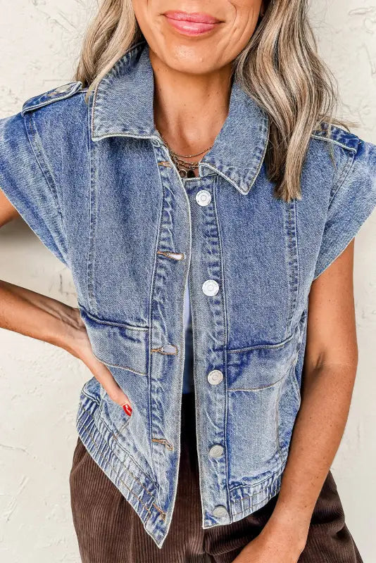 Vintage vibes denim vest by fashionfitz