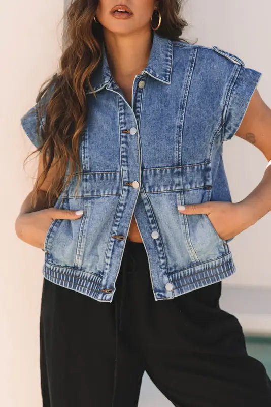 Vintage vibes denim vest by fashionfitz