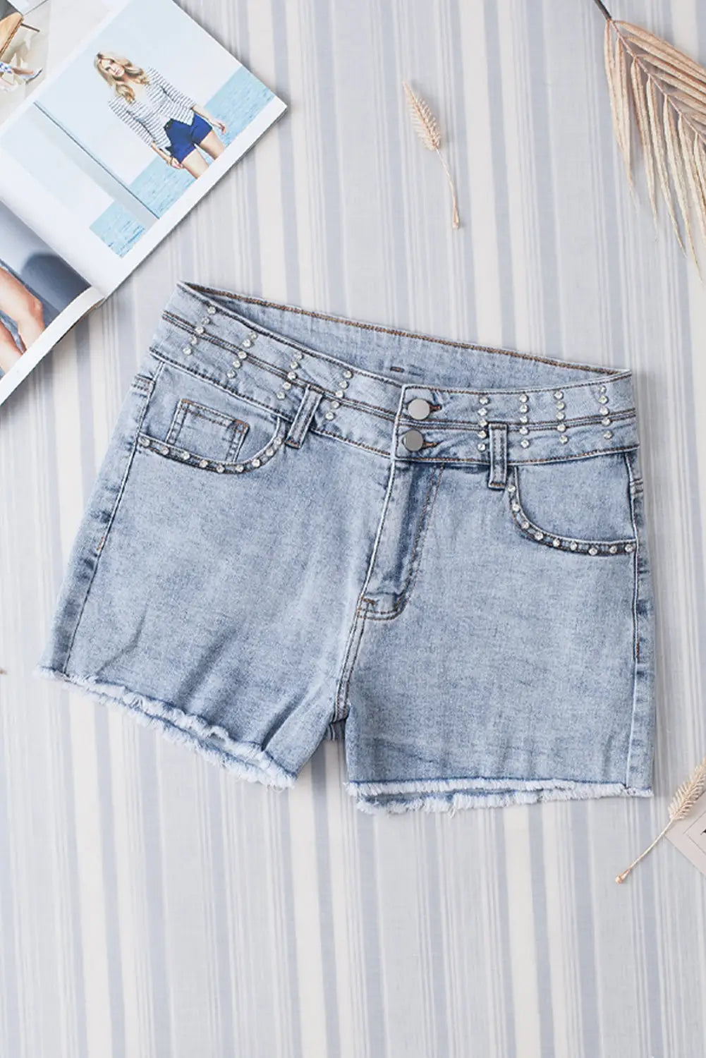 Vintage wash denim shorts - bottoms/denim