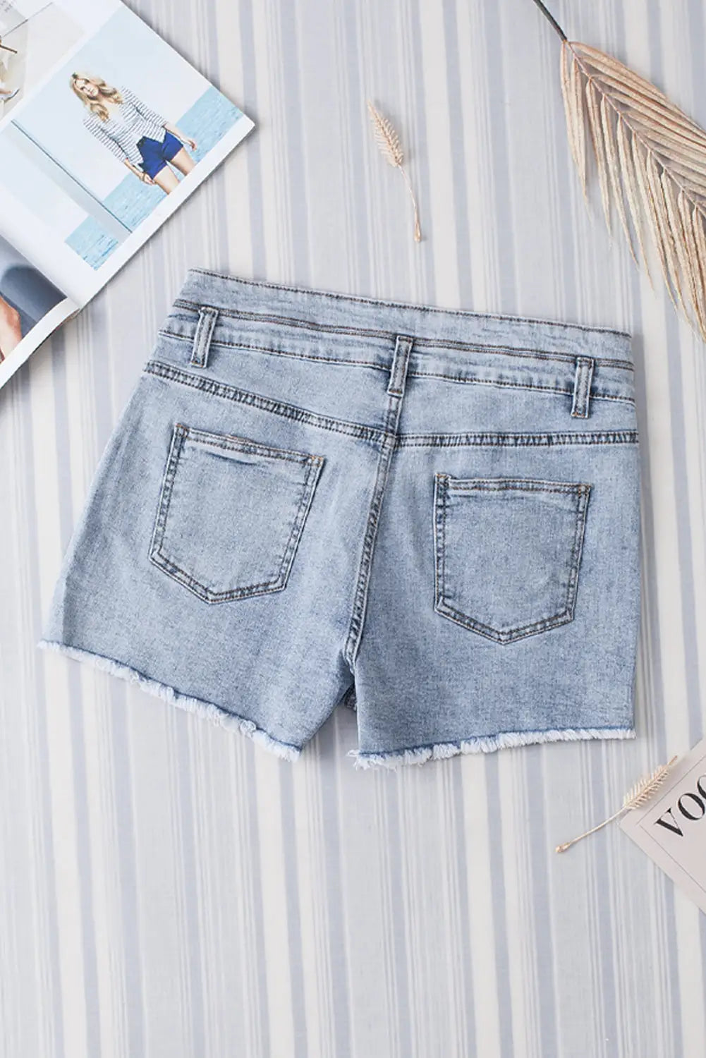 Vintage wash denim shorts - bottoms/denim