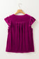 Violet ruffled velvet blouse - tops/blouses & shirts