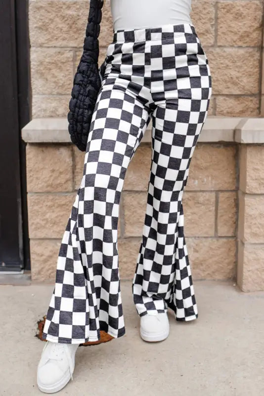 Vista vichy flared pants | trendy checkered style