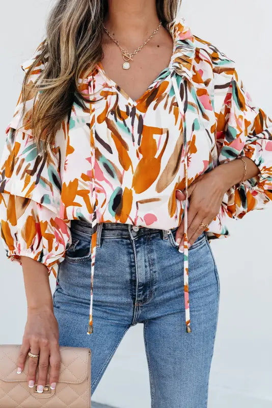 Vivid vibes frilled blouse - bold & modern