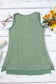 Waffle knit flowy vest - real teal scoop neck - tops/tank tops