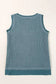 Waffle knit flowy vest - real teal scoop neck - tops/tank tops