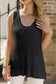 Waffle knit flowy vest top - tops/tank tops