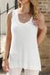 Waffle knit flowy vest top - tops/tank tops