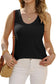 Waffle knit flowy vest top - tops/tank tops