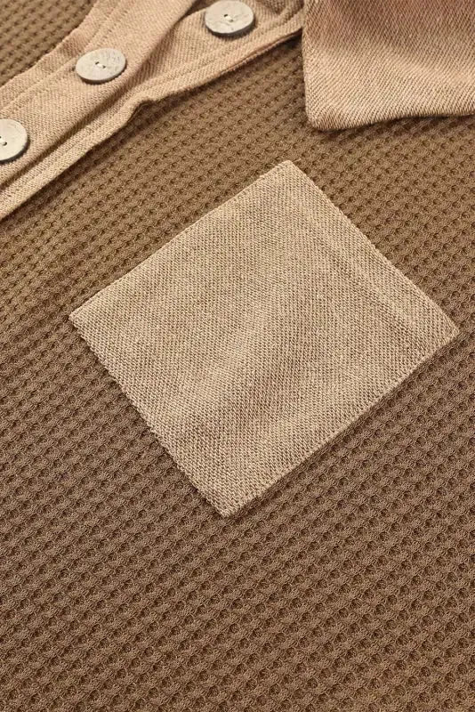 Waffle Knit Long Sleeve Top - Fashionfitz