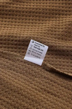 Waffle Knit Long Sleeve Top - Fashionfitz