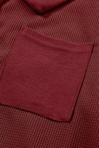 Waffle Knit Long Sleeve Top - Fashionfitz