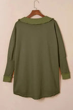 Waffle Knit Long Sleeve Top - Fashionfitz