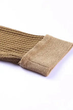 Waffle Knit Long Sleeve Top - Fashionfitz