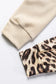 Waffle knit top - leopard color-block - long sleeve tops