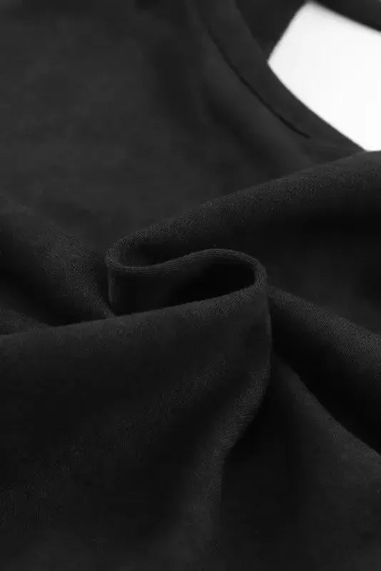 Washed Open Back Sweatshirt - Fashionfitz