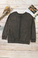 Gray acid wash drop shoulder long sleeve sweatshirt with pockets - sweatshirts & hoodies