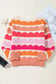 Wave striped drop shoulder sweater | women’s sweaters