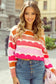 Wave striped drop shoulder sweater | women’s sweaters