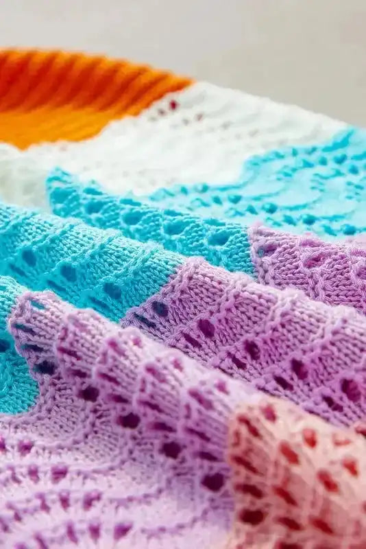 Wavy Striped Knit Tank Top - Fashionfitz