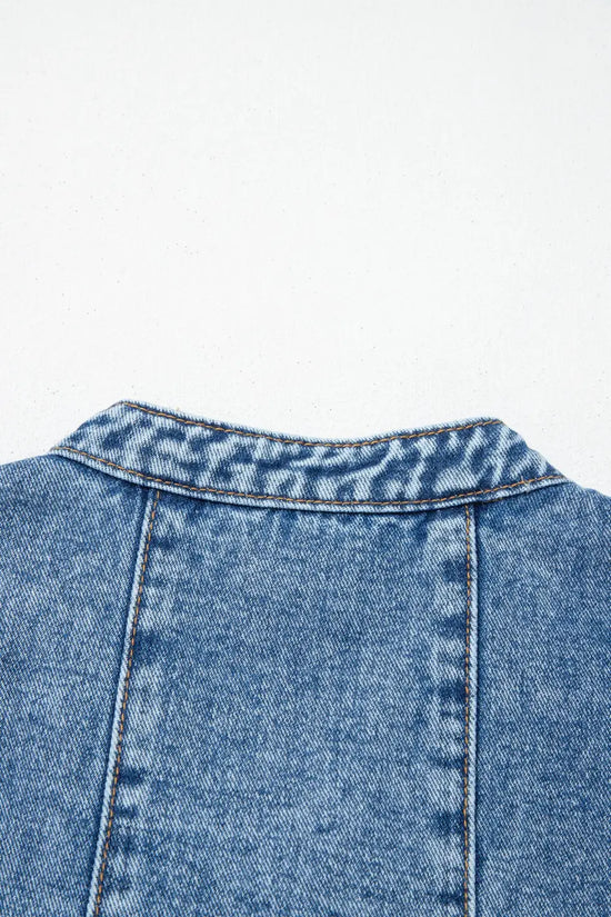 Western belt sleeveless denim dress | mini for summer