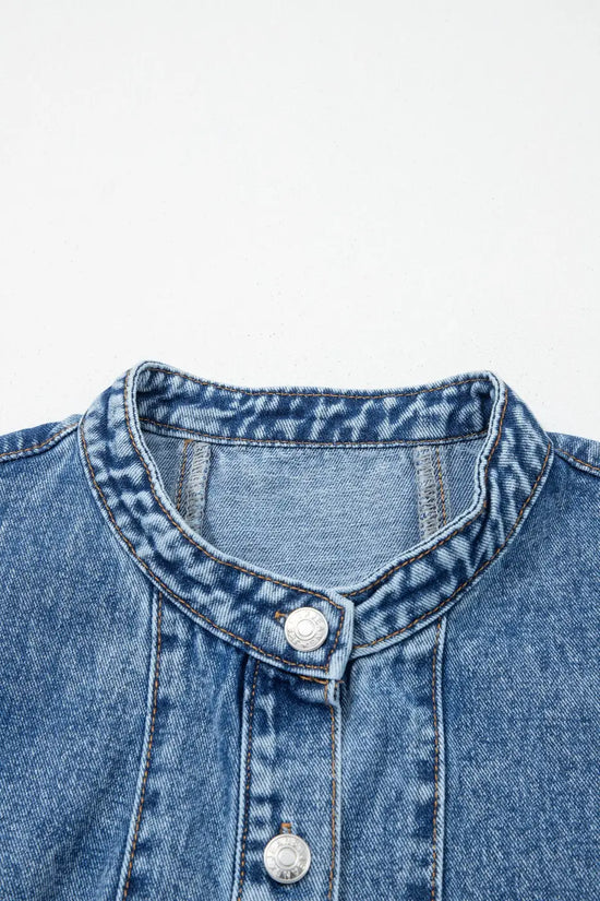 Western belt sleeveless denim dress | mini for summer