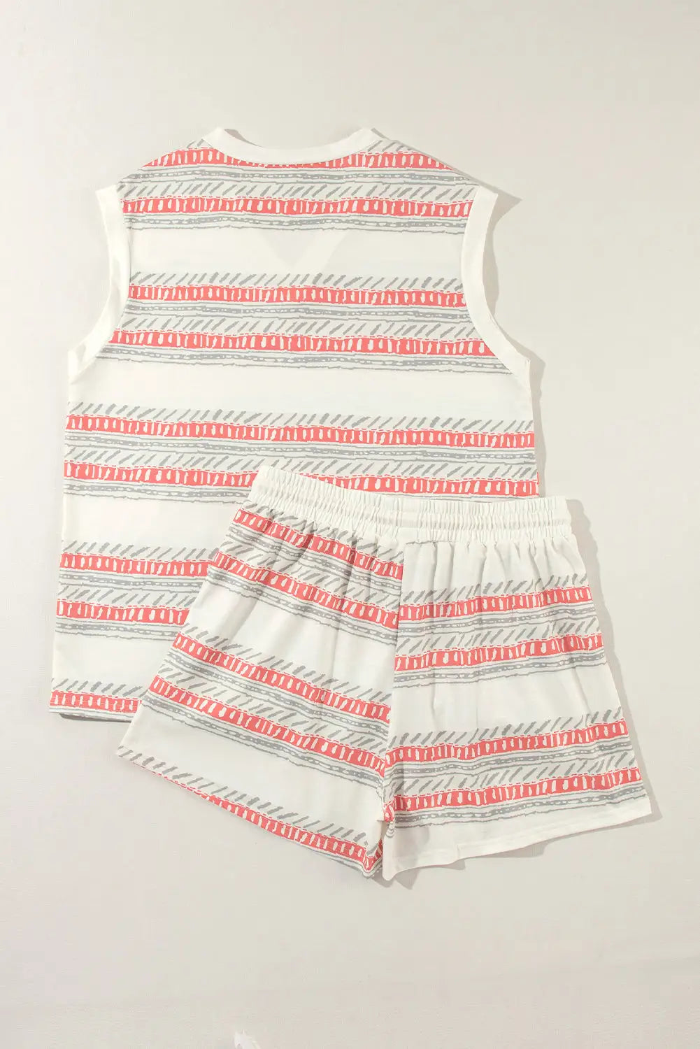 Western casual tank top and shorts 2pcs outfit - two piece sets/short sets