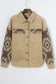 Western corduroy jacket - khaki aztec patchwork - jackets