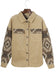 Western corduroy jacket - khaki aztec patchwork - jackets