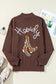 Western howdy boot graphic sweater - embrace the frontier spirit