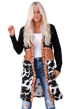 Western Pattern Duster Cardigan - Fashionfitz