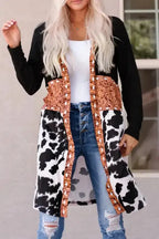 Western Pattern Duster Cardigan - Fashionfitz