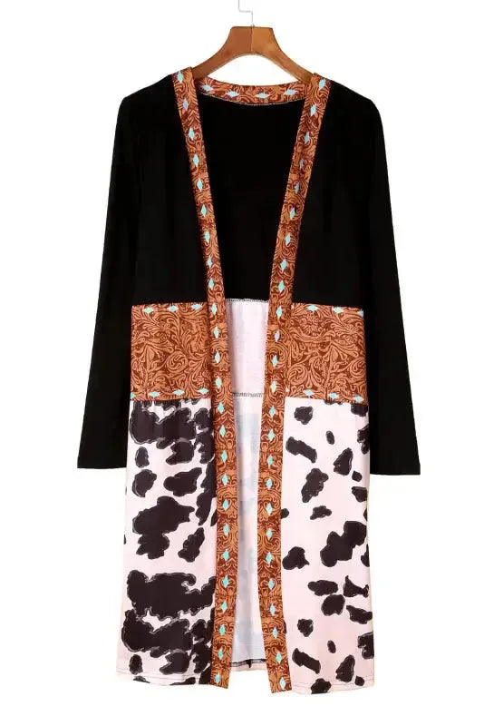 Western Pattern Duster Cardigan - Fashionfitz