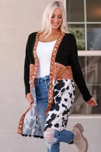 Western Pattern Duster Cardigan - Fashionfitz