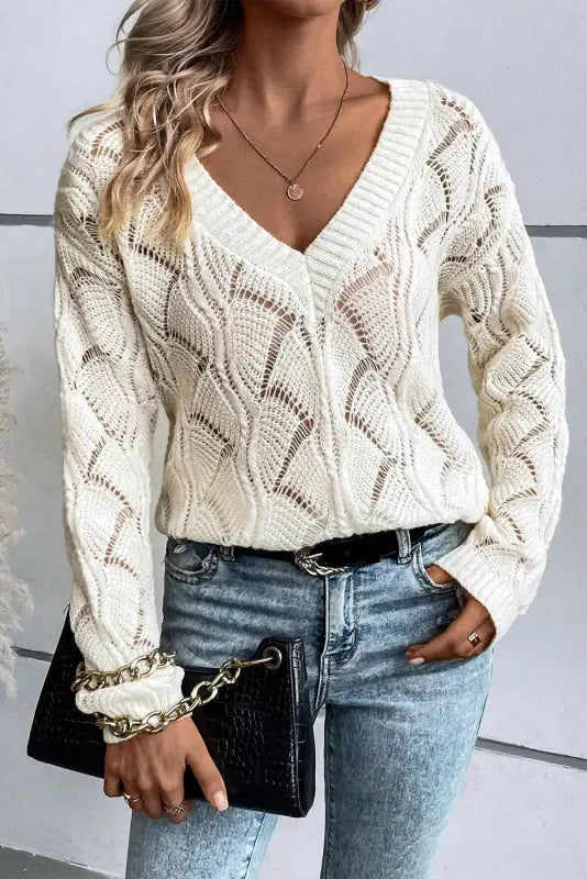 Whispering willow knit sweater - off the shoulder | fashionfitz