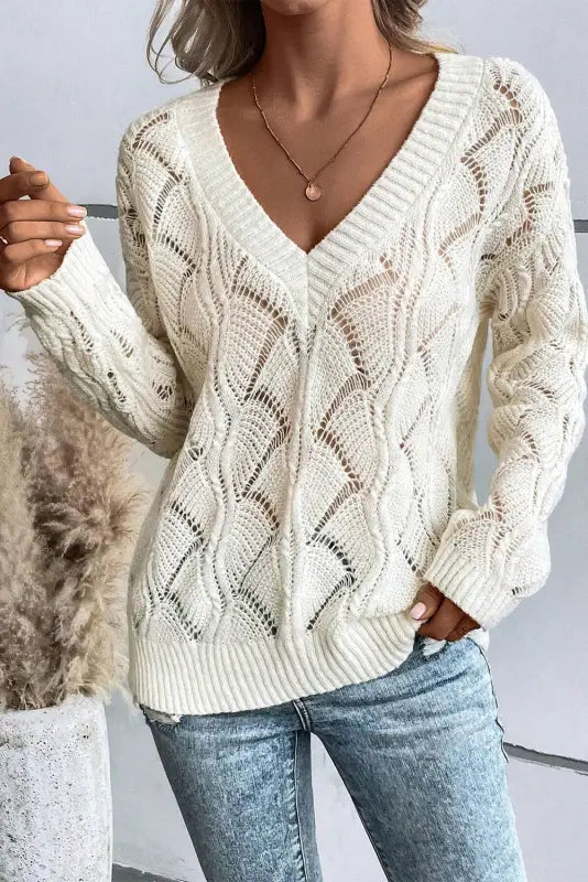 Whispering willow knit sweater - off the shoulder | fashionfitz