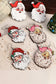 White 3 pairs christmas santa clause pendant hook earrings - one size / 100% wood - accessories