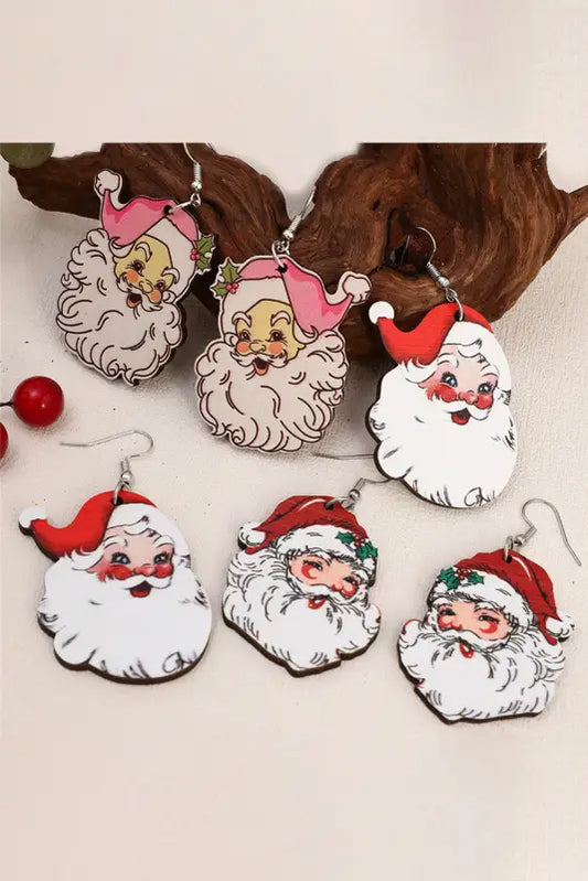 Accessories white 3 pairs christmas santa clause pendant