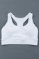 White athletic push up sports bra - bras