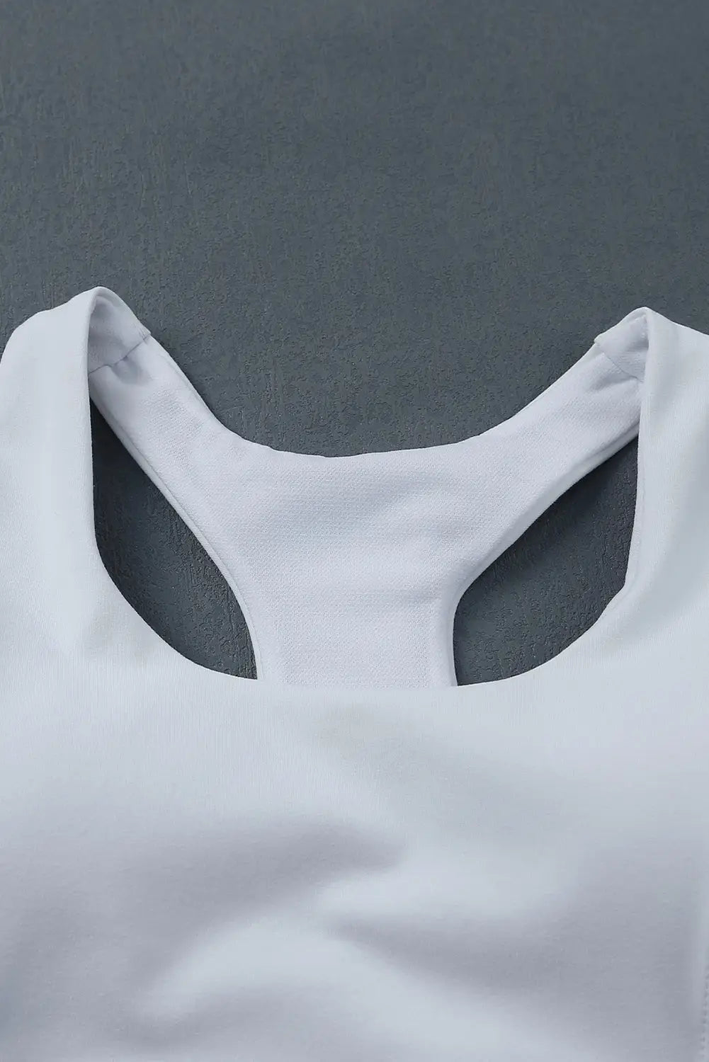 White athletic push up sports bra - activewear