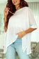 White batwing sleeve tunic oversized t shirt - t-shirts