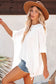 White batwing sleeve tunic oversized t shirt - t-shirts