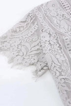 White Blue Fill Your Heart Lace Maxi Dress - Fashionfitz