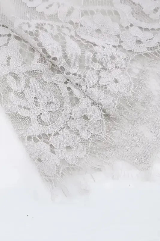 White Blue Fill Your Heart Lace Maxi Dress - Fashionfitz