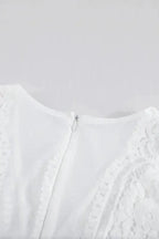 White Blue Fill Your Heart Lace Maxi Dress - Fashionfitz