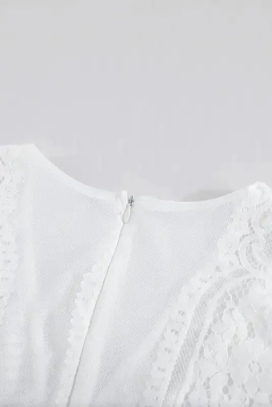 White Blue Fill Your Heart Lace Maxi Dress - Fashionfitz