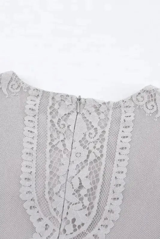 White Blue Fill Your Heart Lace Maxi Dress - Fashionfitz