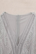 White Blue Fill Your Heart Lace Maxi Dress - Fashionfitz